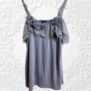Express grey tank top blouse size M NWT
